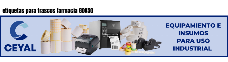 etiquetas para frascos farmacia 80X50