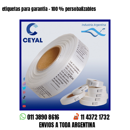 etiquetas para garantia – 100 % persobalizables