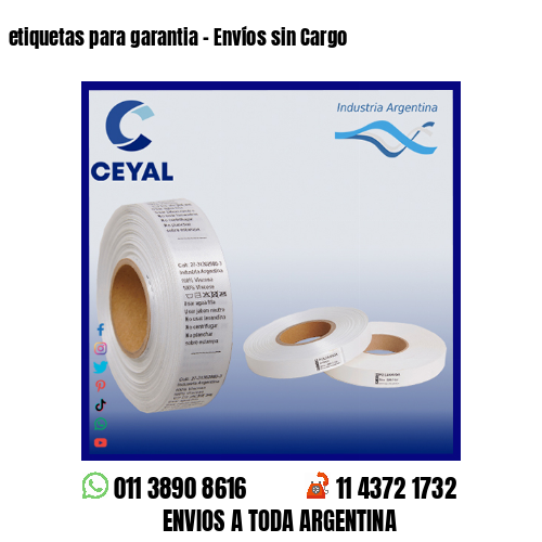 etiquetas para garantia – Envíos sin Cargo