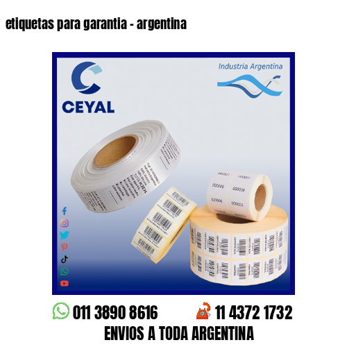 etiquetas para garantia – argentina