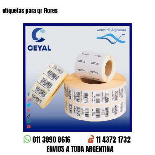 etiquetas para qr Flores