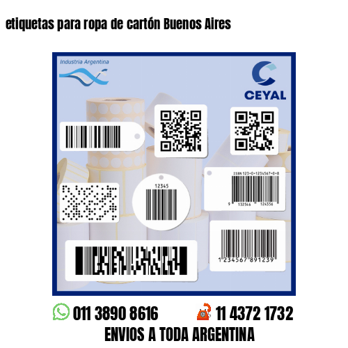 etiquetas para ropa de cartón Buenos Aires