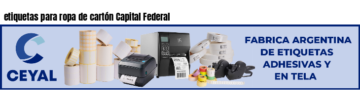 etiquetas para ropa de cartón Capital Federal