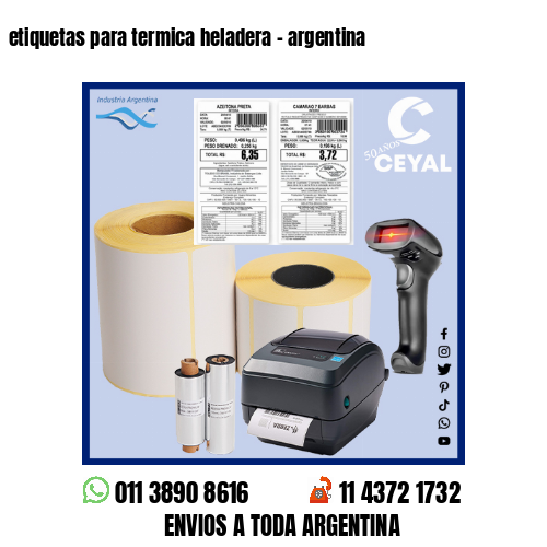 etiquetas para termica heladera – argentina