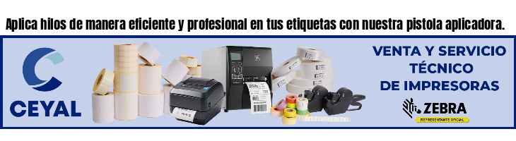 Aplica hilos de manera eficiente y profesional en tus etiquetas con nuestra pistola aplicadora.