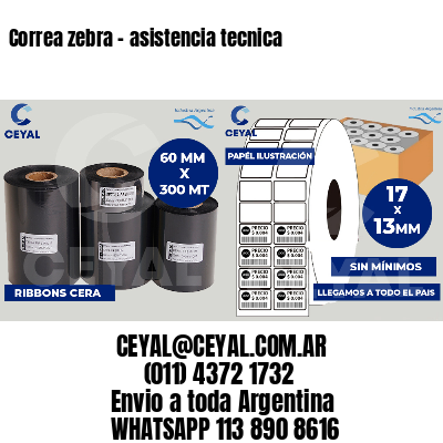 Correa zebra - asistencia tecnica