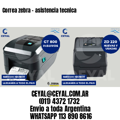 Correa zebra - asistencia tecnica