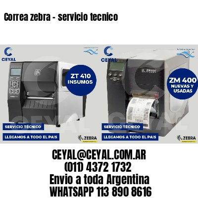 Correa zebra - servicio tecnico