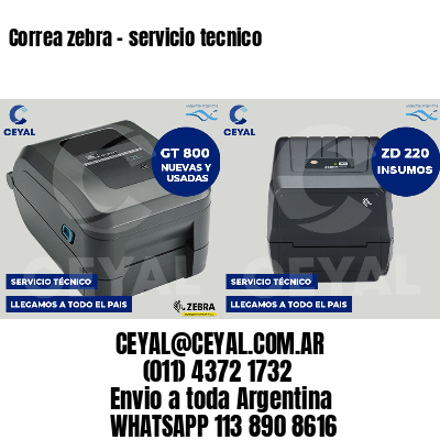 Correa zebra - servicio tecnico