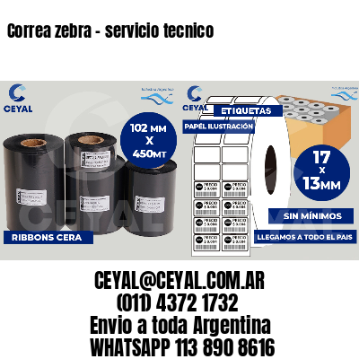Correa zebra - servicio tecnico