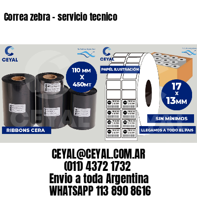 Correa zebra - servicio tecnico