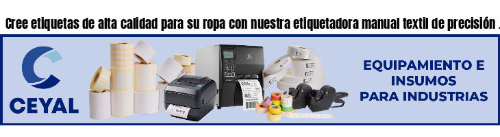 Cree etiquetas de alta calidad para su ropa con nuestra etiquetadora manual textil de precisión .