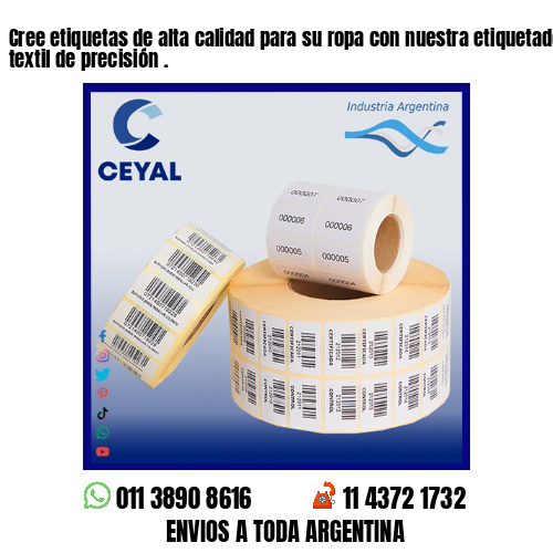 Cree etiquetas de alta calidad para su ropa con nuestra etiquetadora manual textil de precisión .