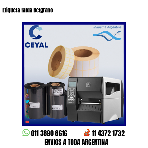 Etiqueta falda Belgrano