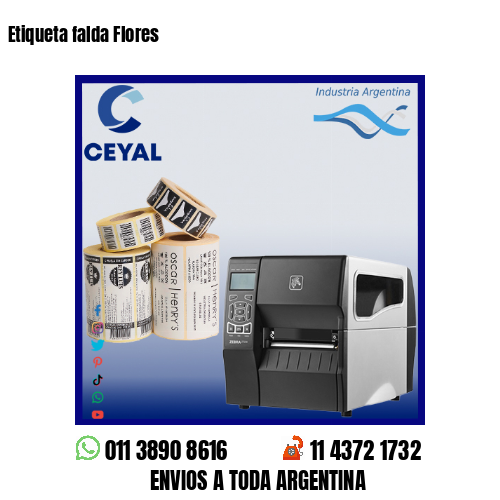 Etiqueta falda Flores