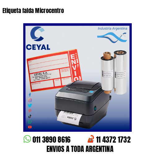 Etiqueta falda Microcentro