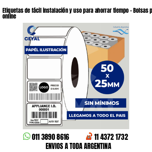 Etiquetas de fácil instalación y uso para ahorrar tiempo – Bolsas para tiendas online