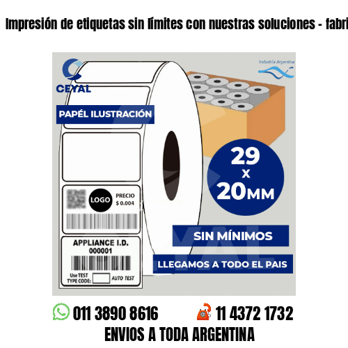 Impresión de etiquetas sin límites con nuestras soluciones – fabricas