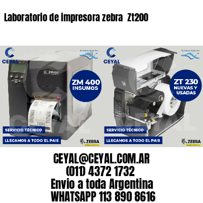 Laboratorio de impresora zebra  Zt200