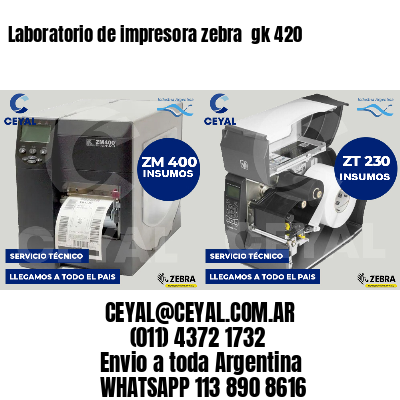 Laboratorio de impresora zebra  gk 420