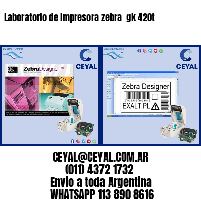 Laboratorio de impresora zebra  gk 420t