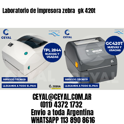 Laboratorio de impresora zebra  gk 420t