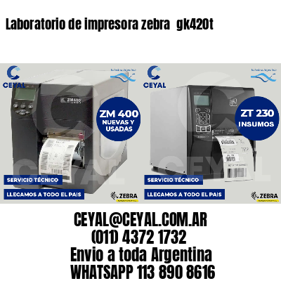 Laboratorio de impresora zebra  gk420t