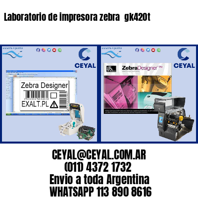 Laboratorio de impresora zebra  gk420t