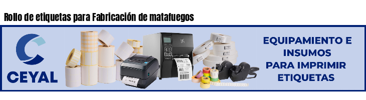 Rollo de etiquetas para Fabricación de matafuegos