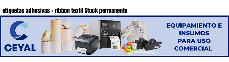 etiquetas adhesivas   ribbon textil Stock permanente