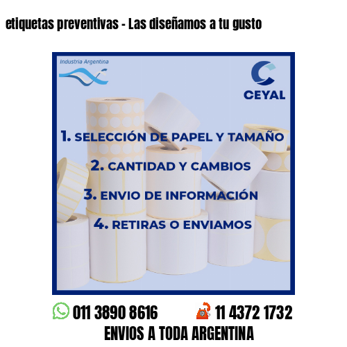 etiquetas preventivas – Las diseñamos a tu gusto