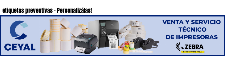 etiquetas preventivas - Personalizálas!