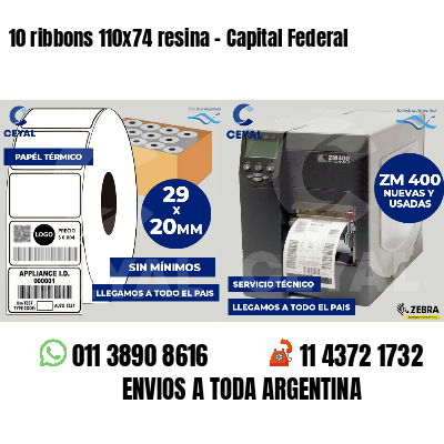 10 ribbons 110x74 resina - Capital Federal