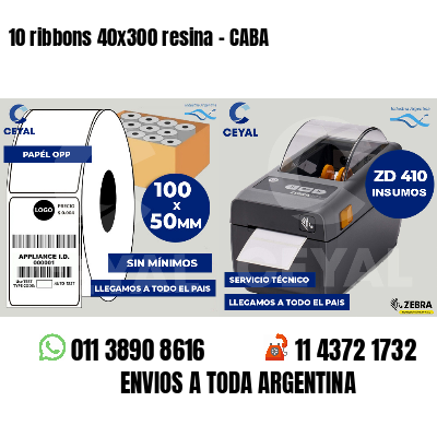 10 ribbons 40x300 resina - CABA