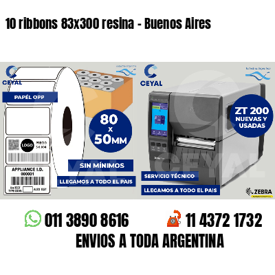 10 ribbons 83x300 resina - Buenos Aires
