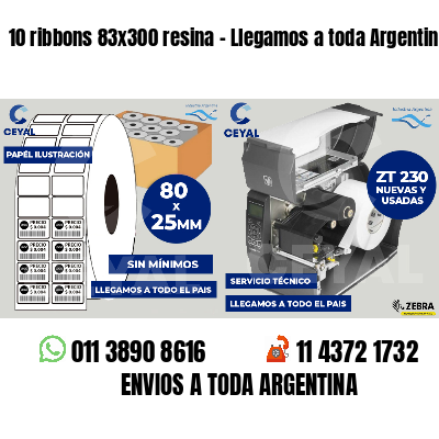 10 ribbons 83x300 resina - Llegamos a toda Argentina