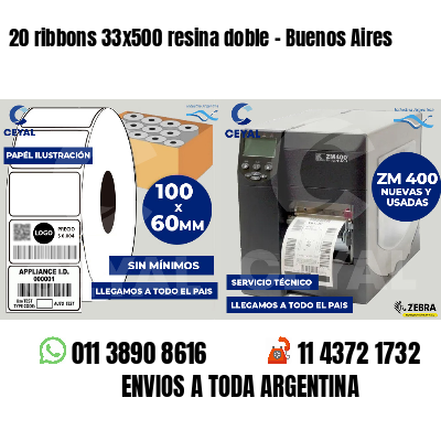 20 ribbons 33x500 resina doble - Buenos Aires