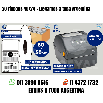 20 ribbons 40x74 - Llegamos a toda Argentina