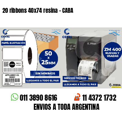 20 ribbons 40x74 resina - CABA