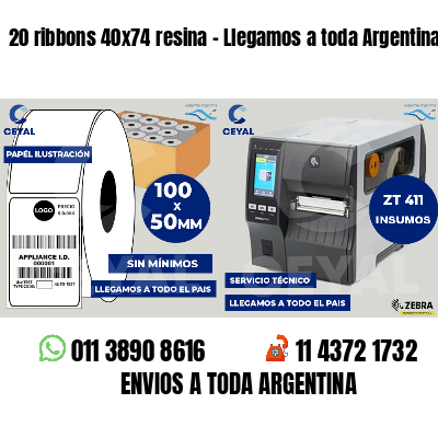 20 ribbons 40x74 resina - Llegamos a toda Argentina