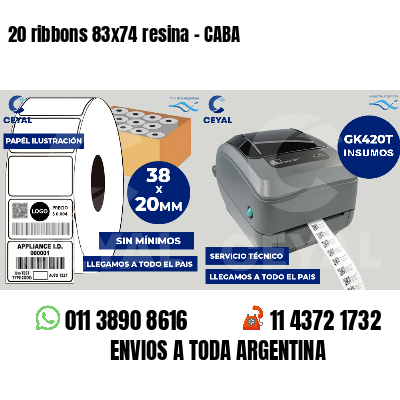 20 ribbons 83x74 resina - CABA