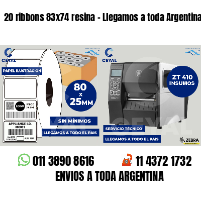 20 ribbons 83x74 resina - Llegamos a toda Argentina