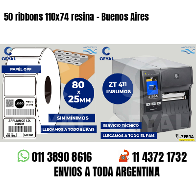 50 ribbons 110x74 resina - Buenos Aires