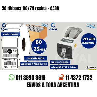 50 ribbons 110x74 resina - CABA
