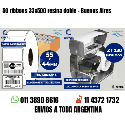 50 ribbons 33x500 resina doble - Buenos Aires