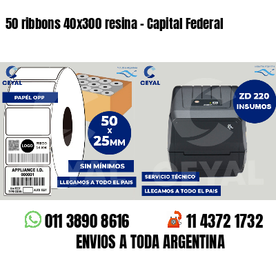 50 ribbons 40x300 resina - Capital Federal