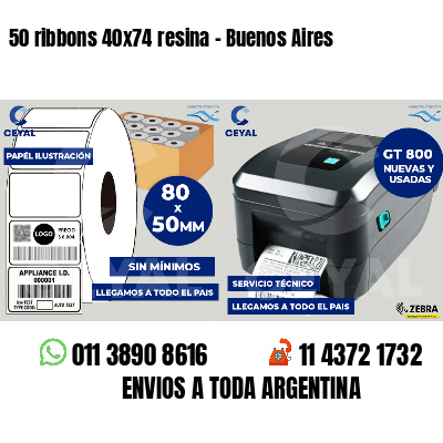 50 ribbons 40x74 resina - Buenos Aires