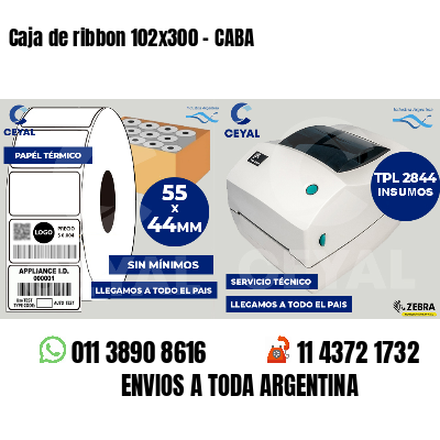 Caja de ribbon 102x300 - CABA