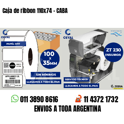 Caja de ribbon 110x74 - CABA
