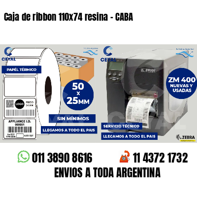 Caja de ribbon 110x74 resina - CABA